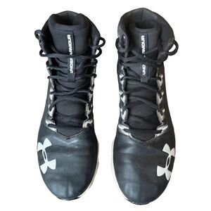 Under Armour UA Renegade High Football Cleats Black White Mens 8‎ UK 7 EU 41